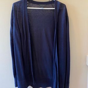 Ann Taylor navy long cardigan